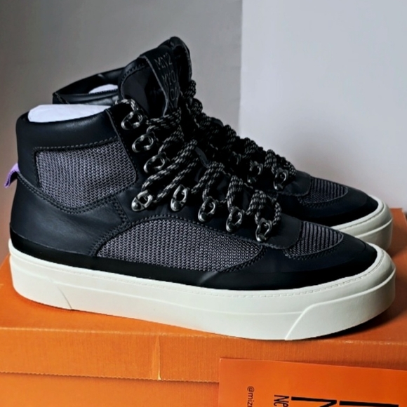 Miz Mooz Alpyne Sneakers Women's size 6.5 Slate Gray Leather NWB Mid/Hi.- New w - Picture 6 of 13